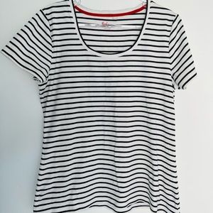 Boden striped nautical white navy shirt L